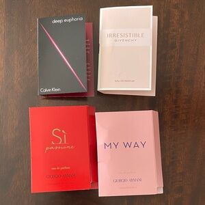 Perfume - samples CK, Givency, Giorgio Armani